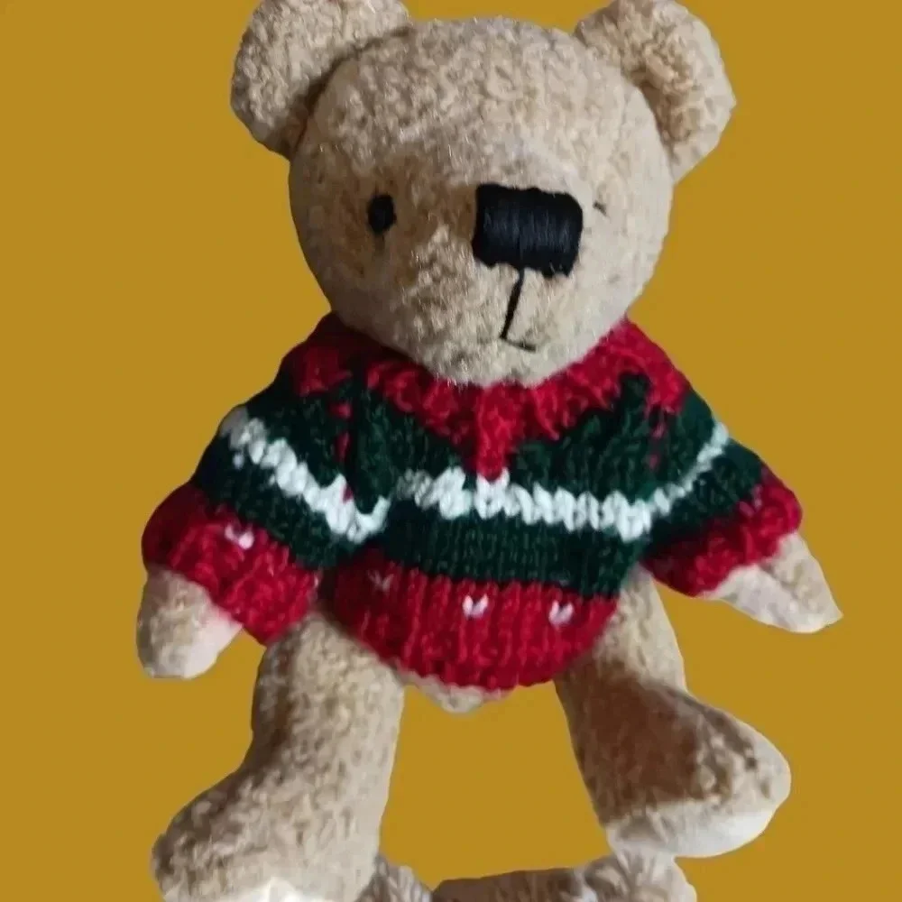 Hugfun int'l inc vtg lot of 5 jointed sweater teddy bears